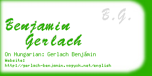benjamin gerlach business card
